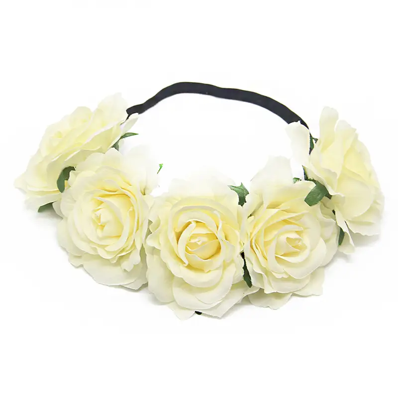 Red Rose Headband for Bridal Party Wear