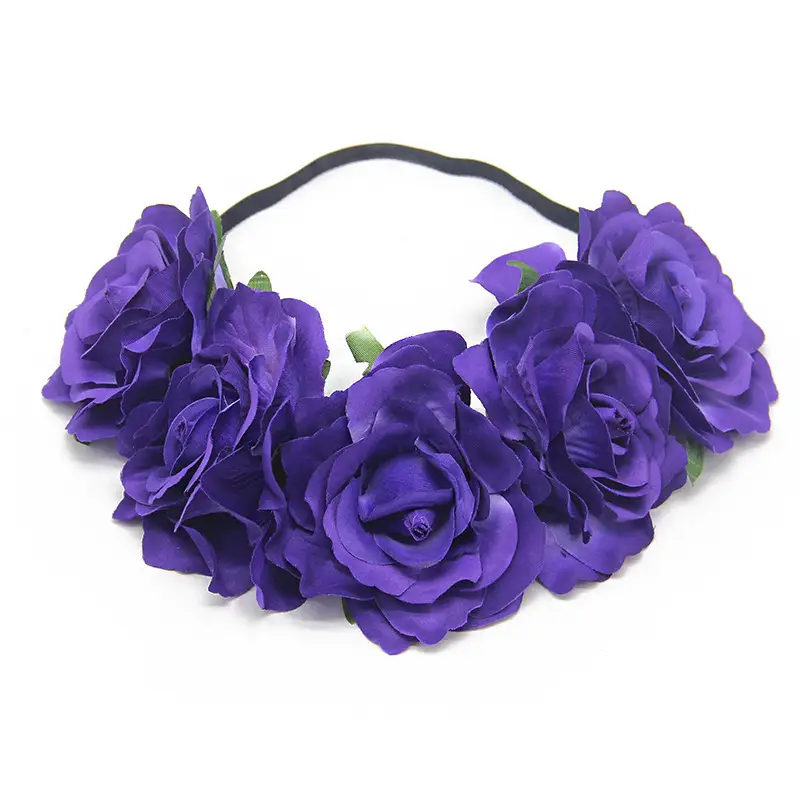 Red Rose Headband for Bridal Party Wear