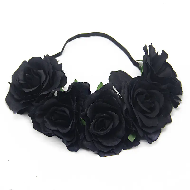 Red Rose Headband for Bridal Party Wear