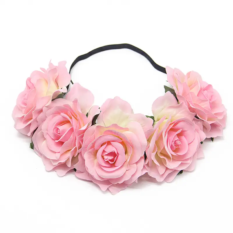 Red Rose Headband for Bridal Party Wear
