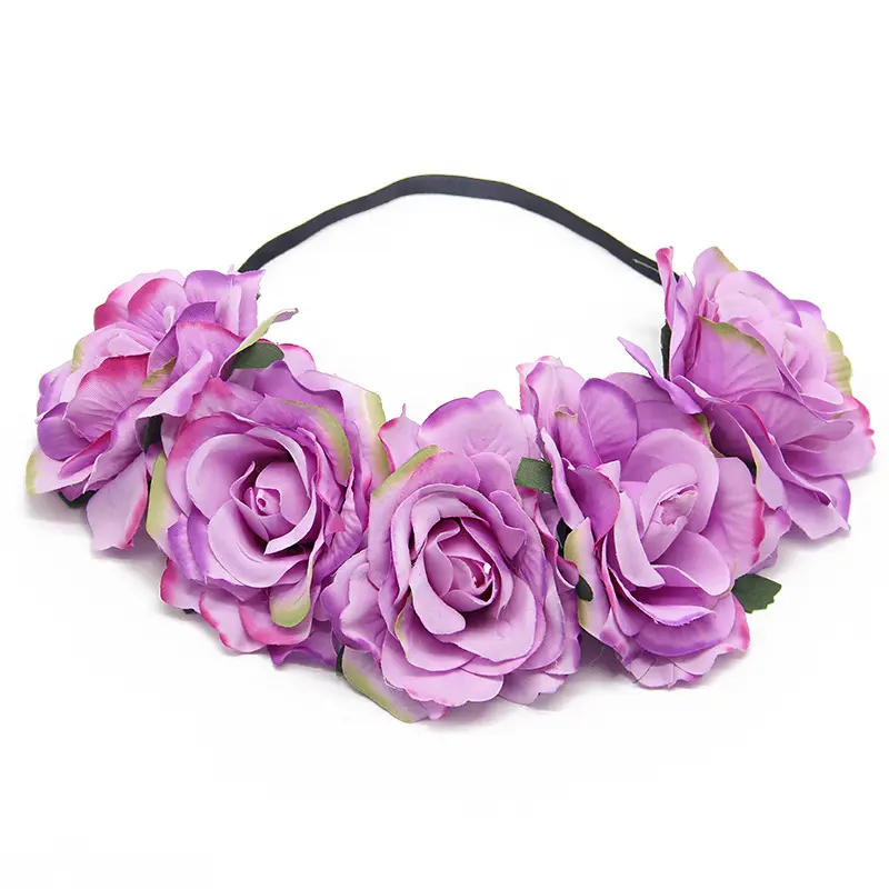 Red Rose Headband for Bridal Party Wear