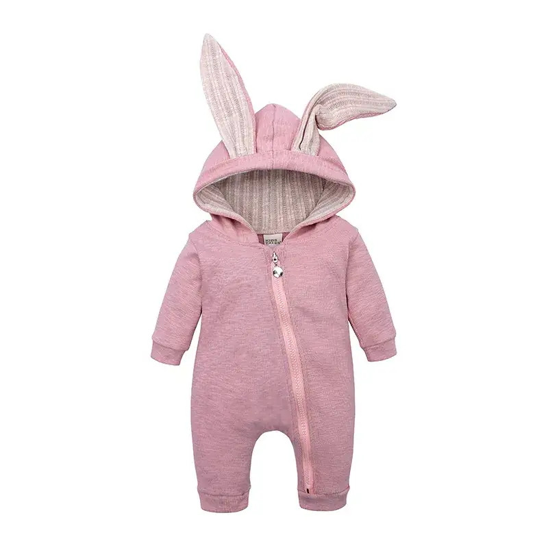 Baby Rabbit Ears Hoodie Suit Grey 0-2Y - Image 3