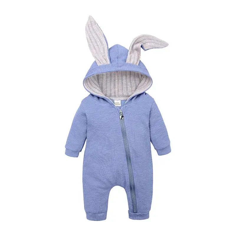 Baby Rabbit Ears Hoodie Suit Grey 0-2Y - Image 4