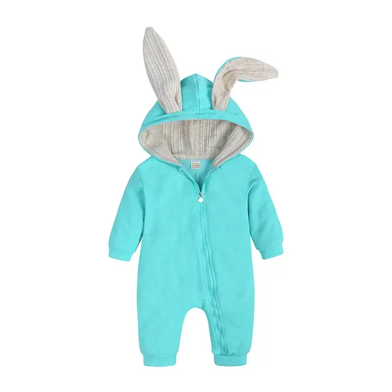 Baby Rabbit Ears Hoodie Suit Grey 0-2Y - Image 6