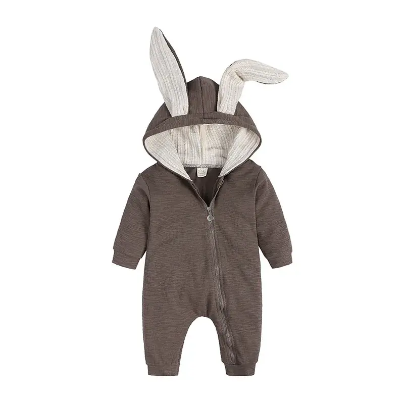 Baby Rabbit Ears Hoodie Suit Grey 0-2Y - Image 8