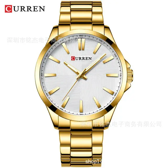 Men's Steel Belt Watch Black Dial Quartz Waterproof - Image 4