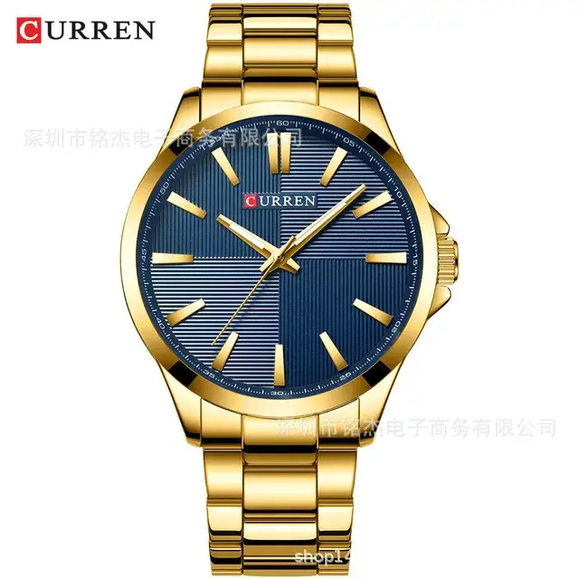 Men's Steel Belt Watch Black Dial Quartz Waterproof - Image 5