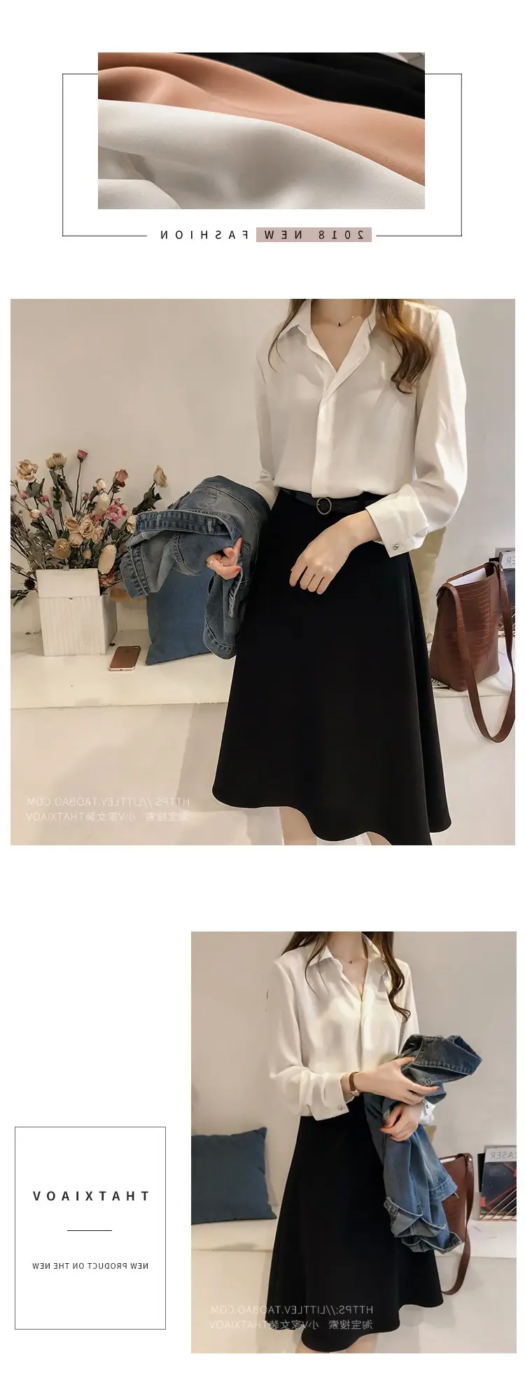 2025 Korean Style Long Sleeve Pure Color Shirt — feature 8