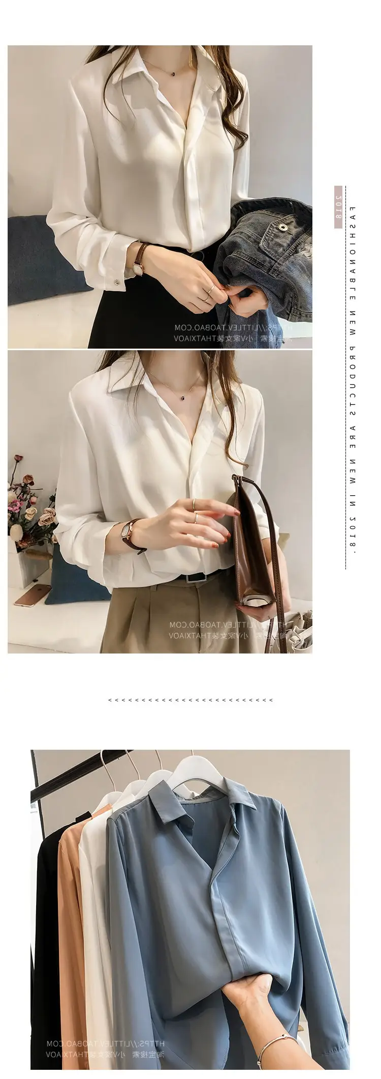2025 Korean Style Long Sleeve Pure Color Shirt — feature 9