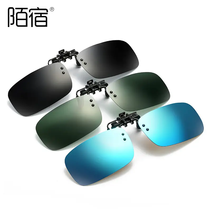 Clip Sunglasses Myopia Driving Driver Night Vision Polarized