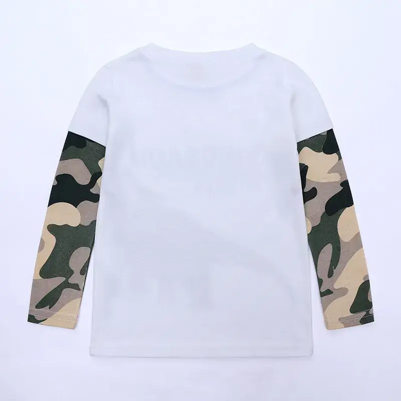 Kids Dino Print Long Sleeve T-Shirt White