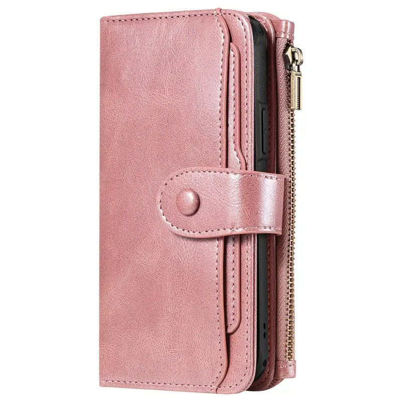 iPhone 17 Pro Leather Wallet Case with 5 Card Slots