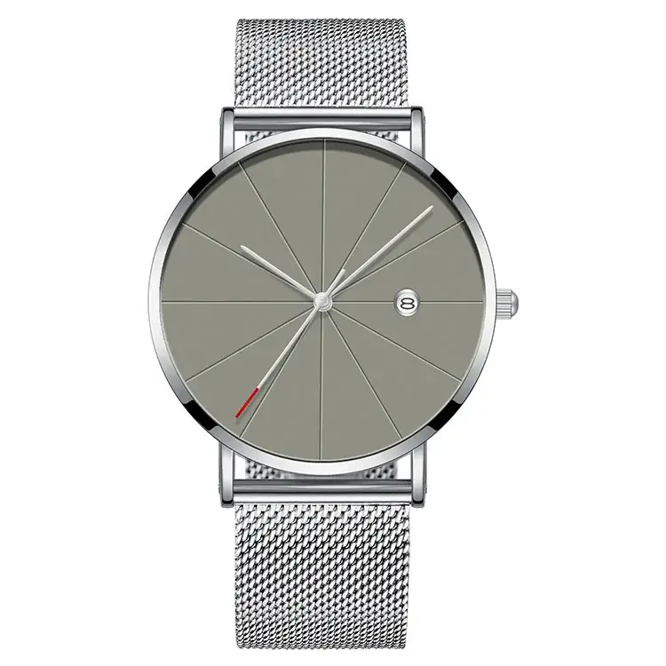 Men's Black Mesh Watch Quartz Waterproof Simple Concept - Image 18