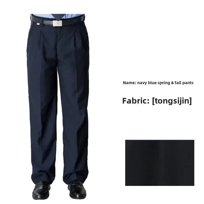 Navy Blue 2019 Long Sleeve Suit Trousers - Image 2