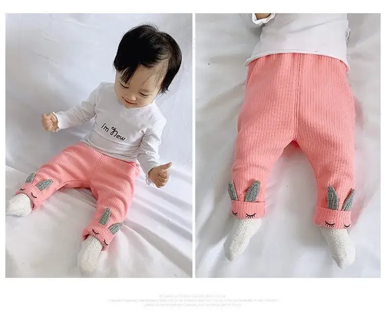 Girls Fleece Lined Leggings 0-3Yr Korean Style — feature 15