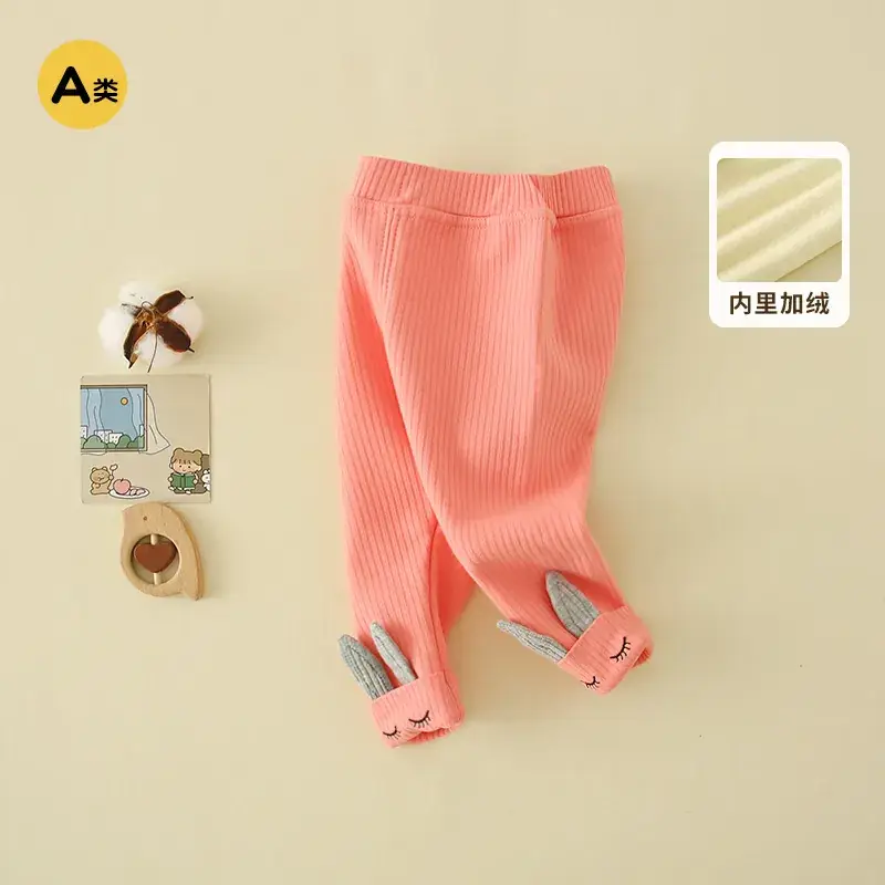 Girls Fleece Lined Leggings 0-3Yr Korean Style - Image 2