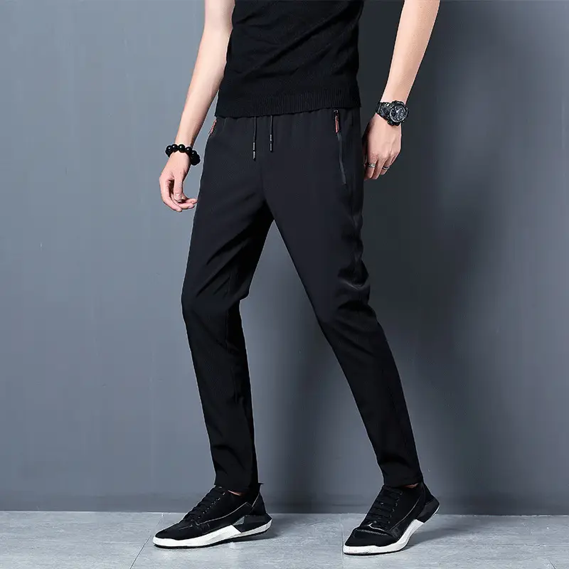 Men's Slim Black Sweatpants 2025 Korean Style - Image 9