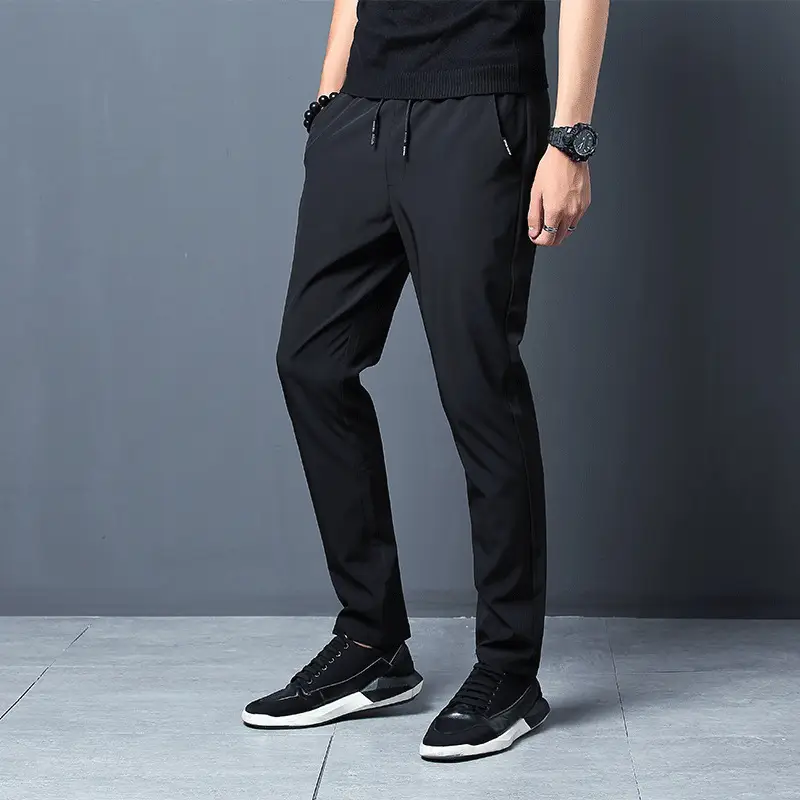Men's Slim Black Sweatpants 2025 Korean Style - Image 7
