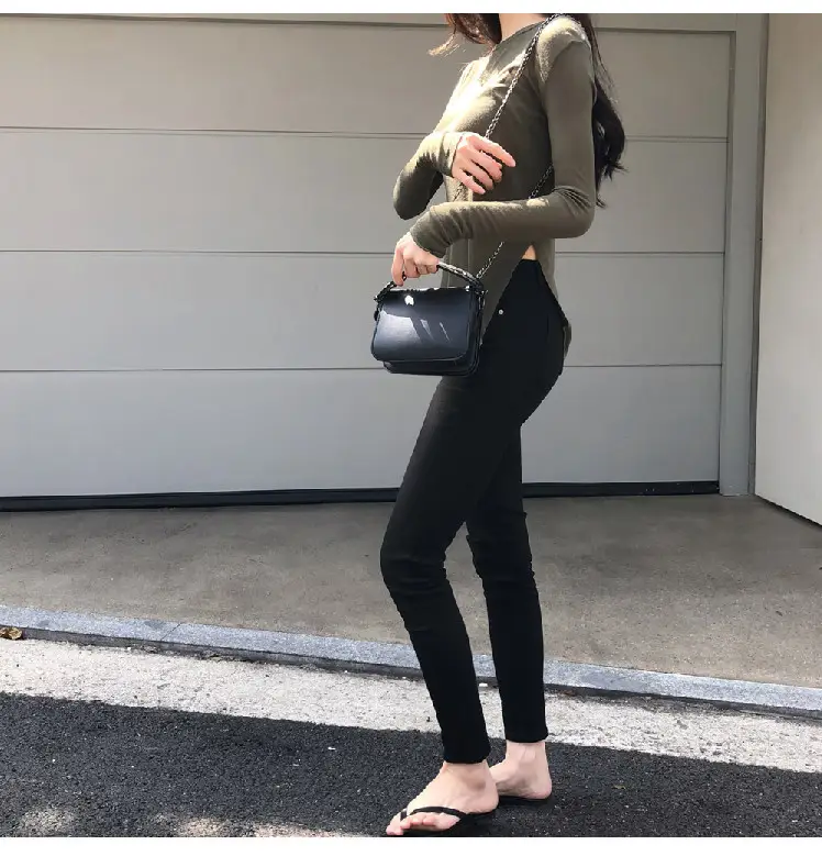 Women's Long Sleeve T-Shirt Olive Green with Transparent Lining — feature 12