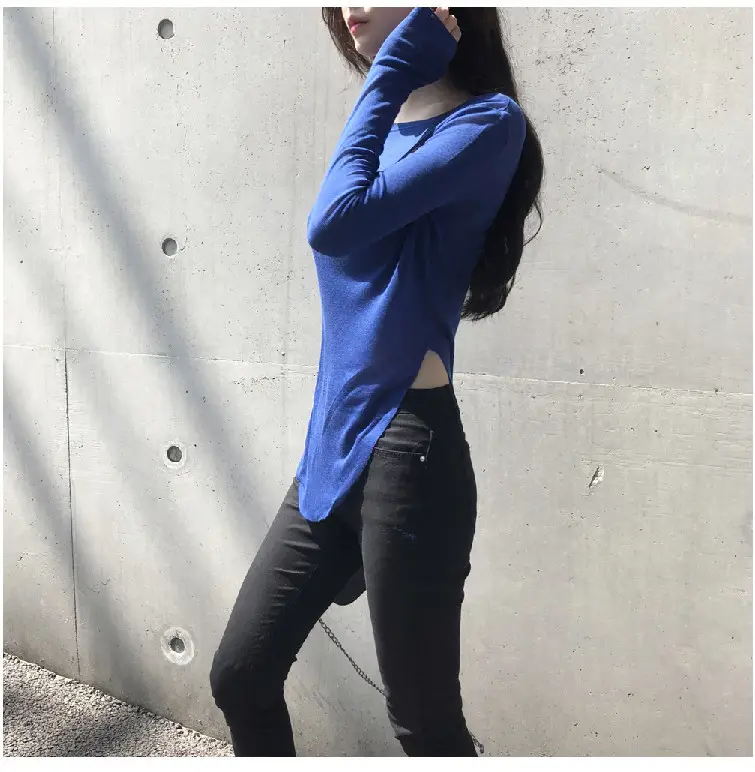 Women's Long Sleeve T-Shirt Olive Green with Transparent Lining — feature 6