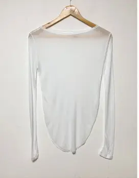 Women's Long Sleeve T-Shirt Olive Green with Transparent Lining - Image 2