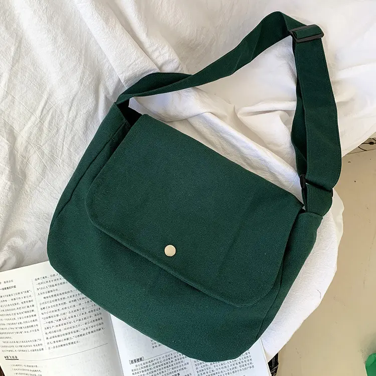 Korean Style Mori Style Casual Crossbody Small Bag Simple Artist Canvas Shoulder Bag Fashion Student Retro Women's Bag - Image 2