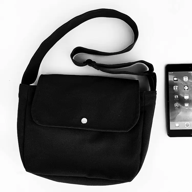 Korean Style Mori Style Casual Crossbody Small Bag Simple Artist Canvas Shoulder Bag Fashion Student Retro Women's Bag - Image 3