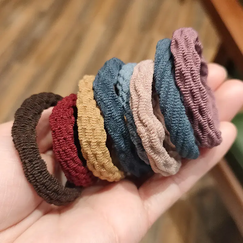20-Pack Coarse High Elastic Towel Hair Rope in Multiple Colors - Image 4