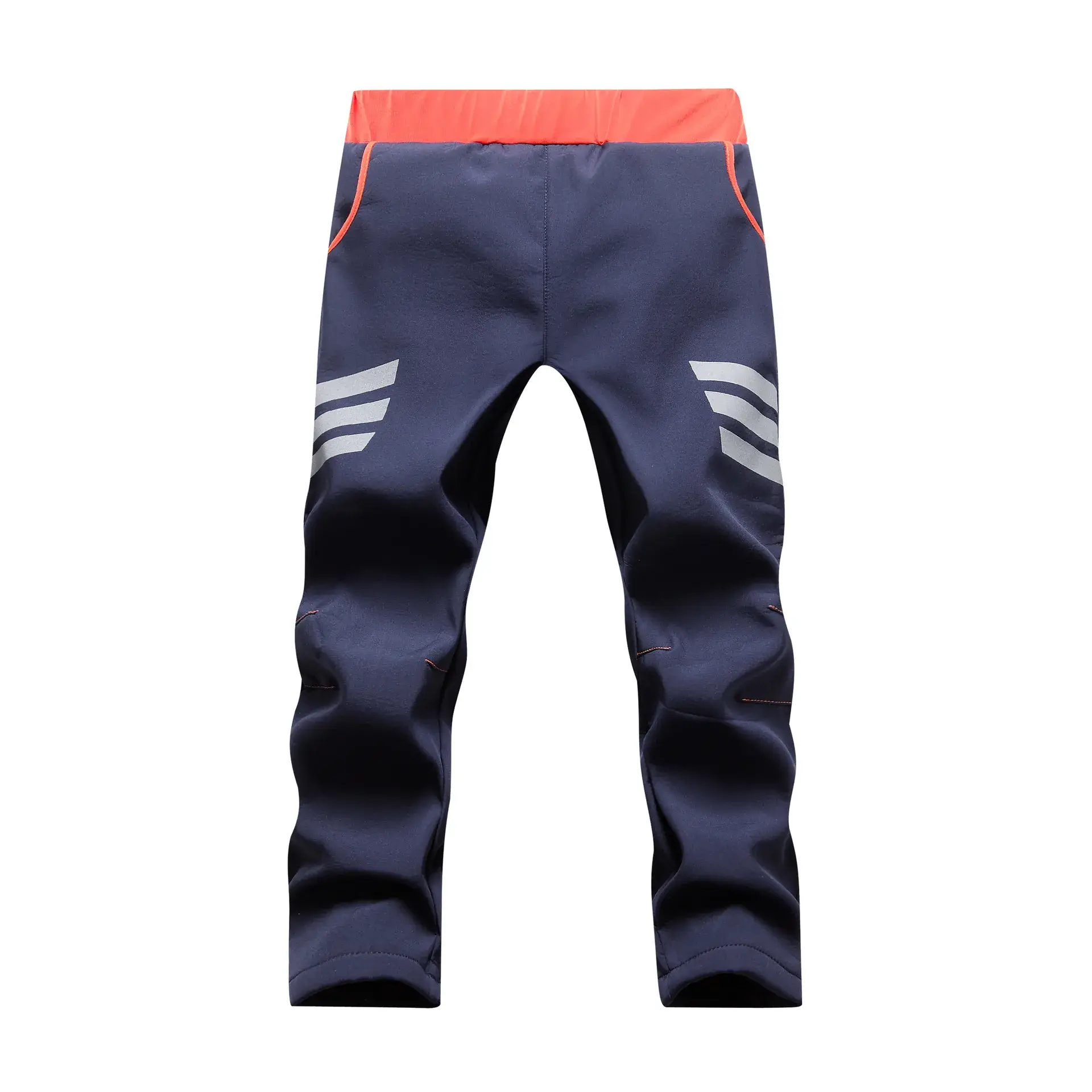 Kids Ski Pants Black Red Velvet Padded Large - Image 3