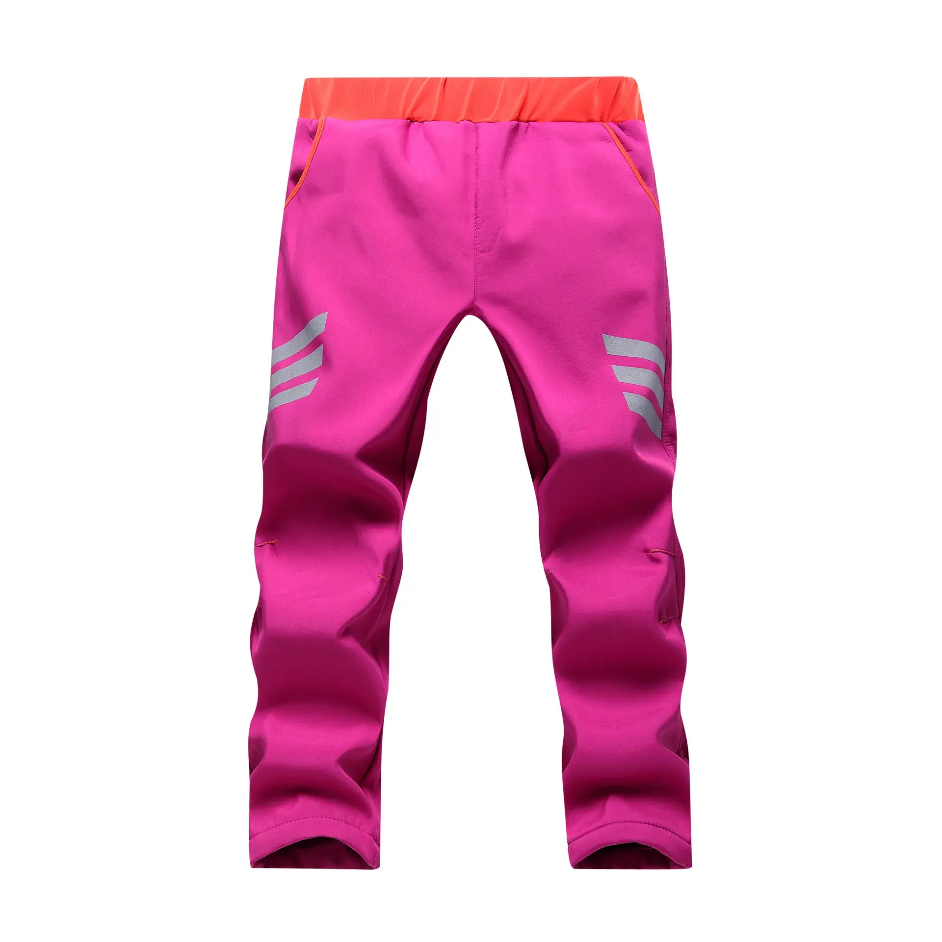 Kids Ski Pants Black Red Velvet Padded Large - Image 4