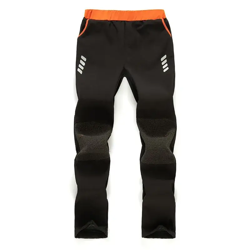 Kids Ski Pants Black Red Velvet Padded Large - Image 5