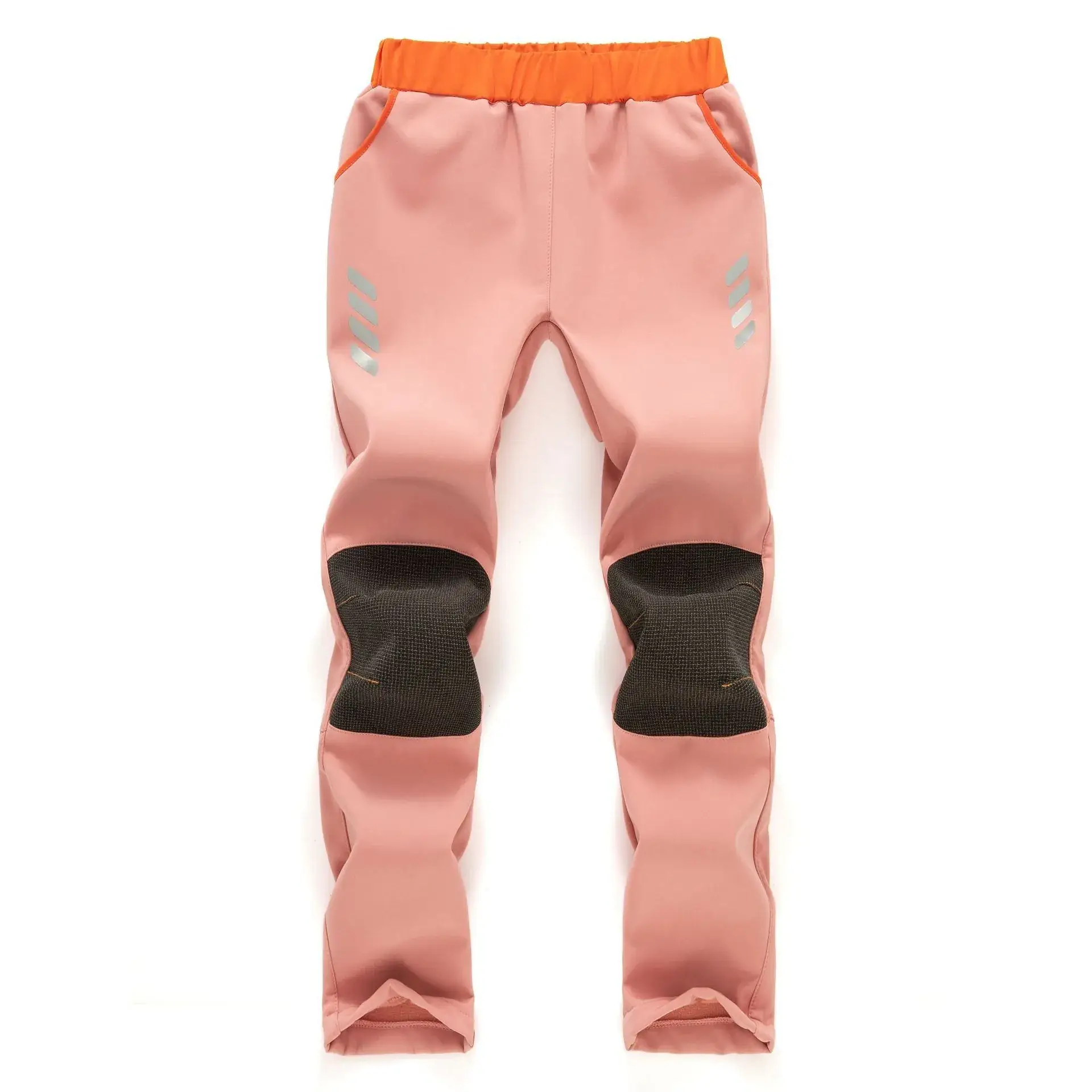 Kids Ski Pants Black Red Velvet Padded Large - Image 6