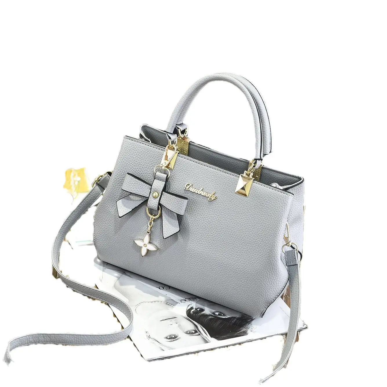 Light Blue PU Leather Shoulder Crossbody Bag for Women - Image 7