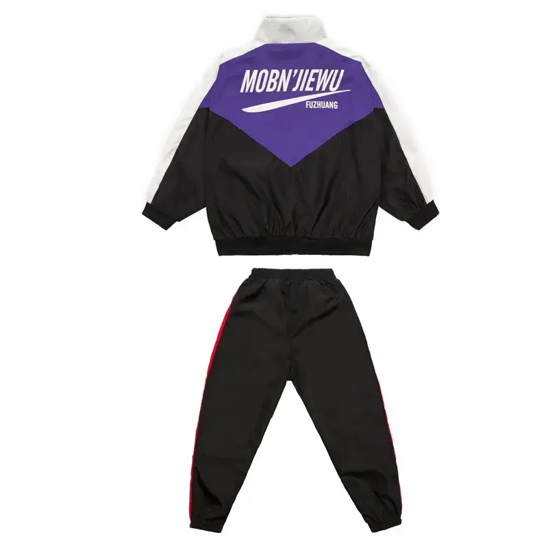 Children Hip Hop Dance Suit Black Purple White Kids - Image 9