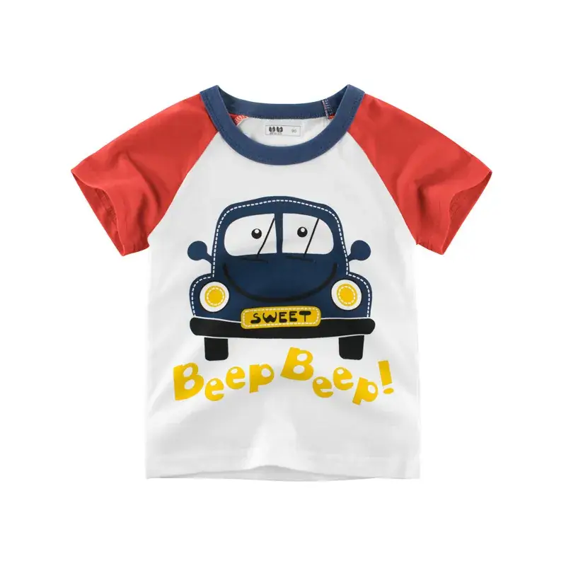 Red Cotton Off-Road Baby T-Shirt for Kids - Image 2