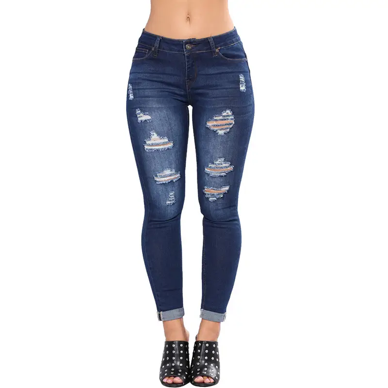 2022 Ripped Slim Fit Hip Jeans for Small Feet - Image 3