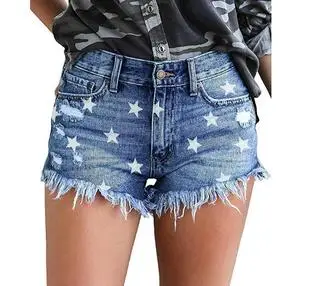 Women Denim Shorts with Drawstring Waist — feature 10