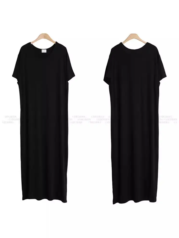 Women Black 360kg Summer Dress Large