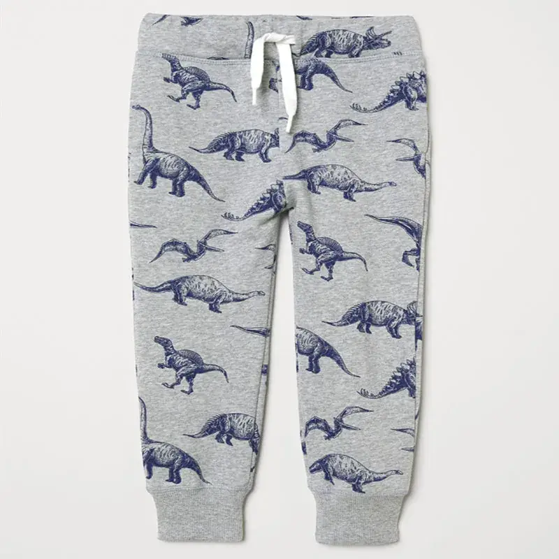 Children's Dinosaur Print Sweatpants Gray American