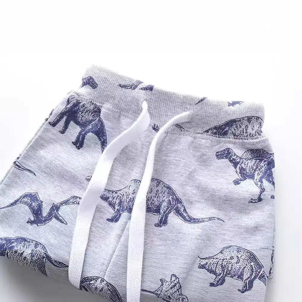 Children's Dinosaur Print Sweatpants Gray American