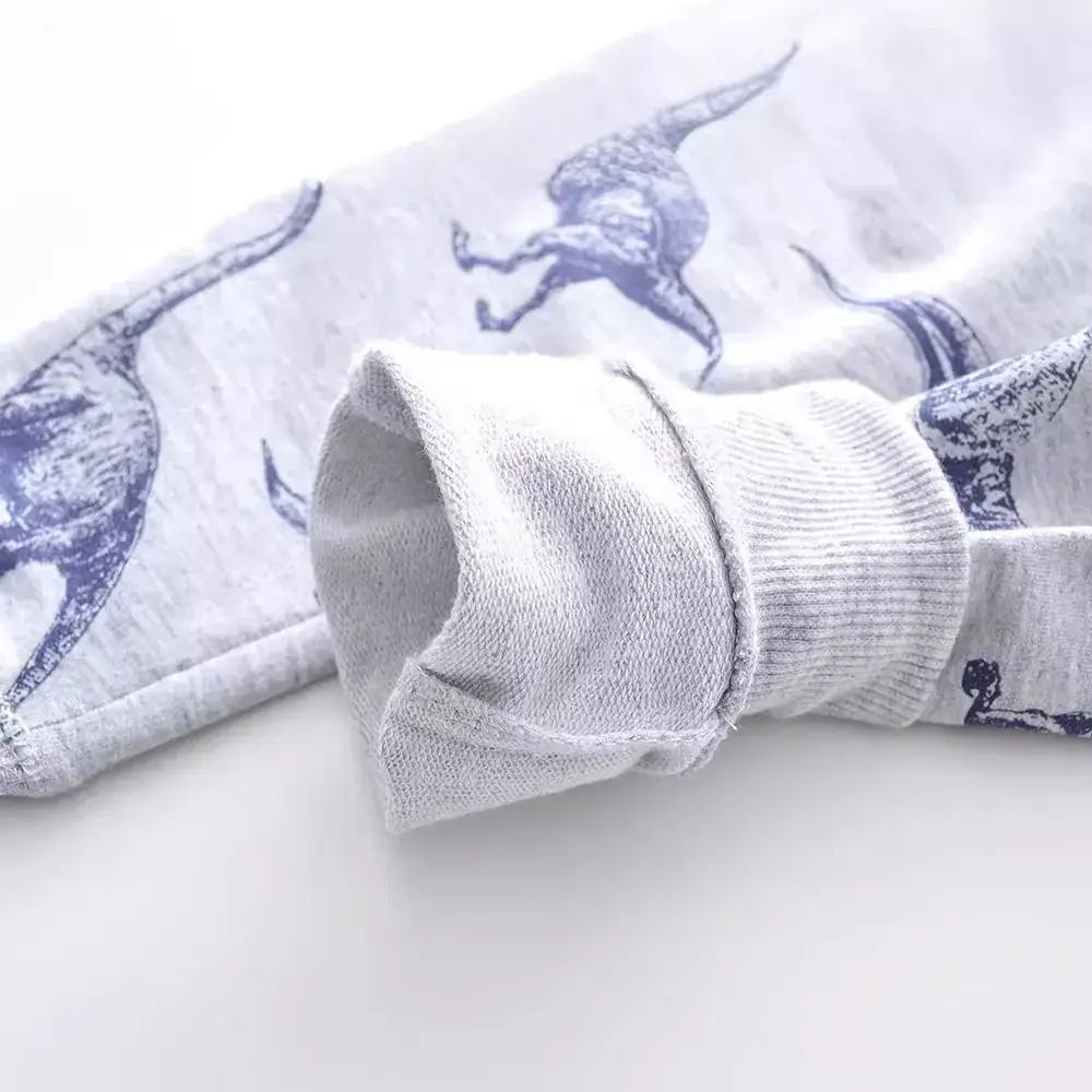 Children's Dinosaur Print Sweatpants Gray American