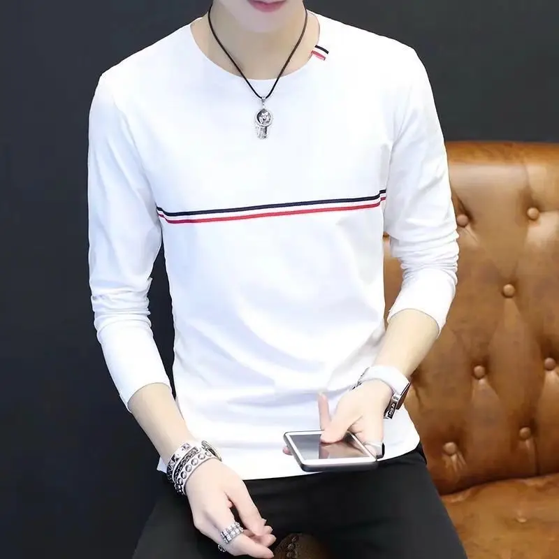 Men Korean Style Slim Fit Black T-Shirt with Embroidered Chest Panel - Image 11