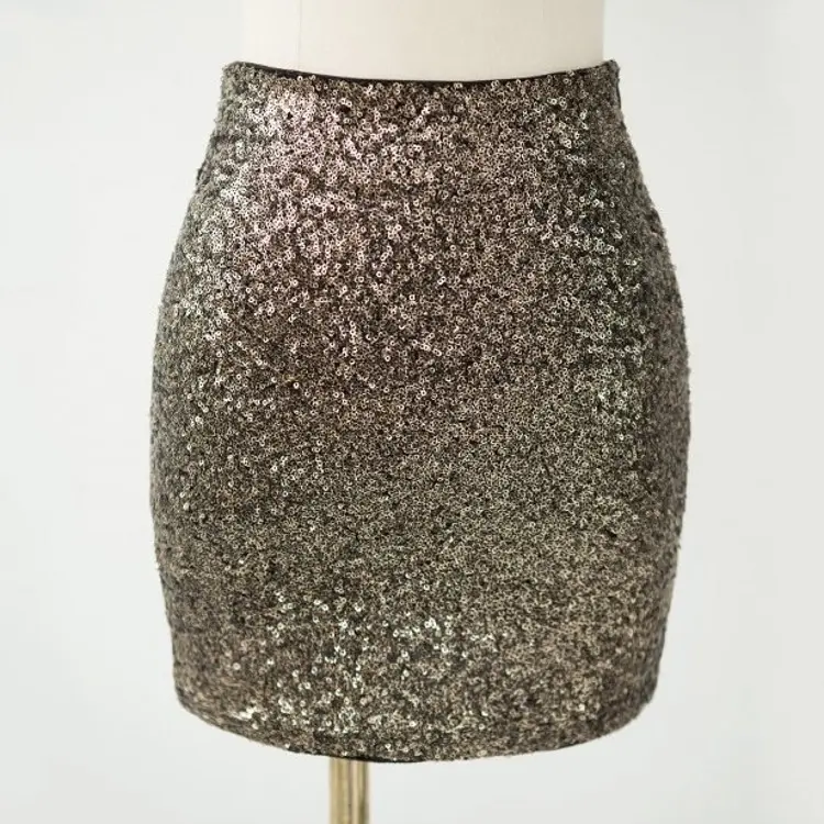 2024 Gold Silver Sequin Hip Skirt for Women - Image 2