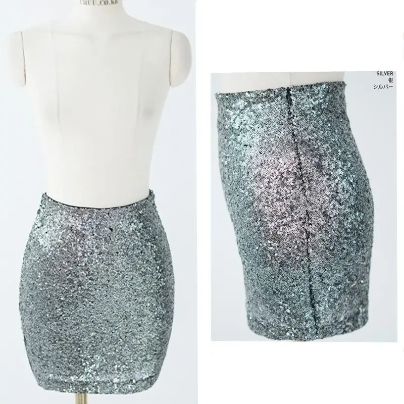 2024 Gold Silver Sequin Hip Skirt for Women - Image 3