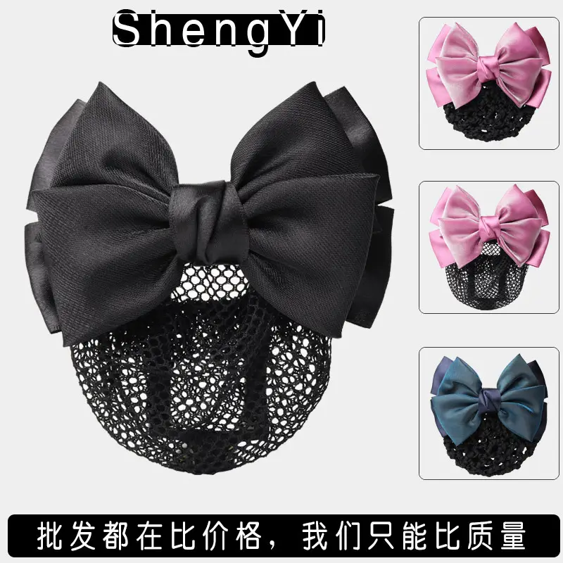 Pink Bow Hairnet for Women Hair Accessories - Image 7