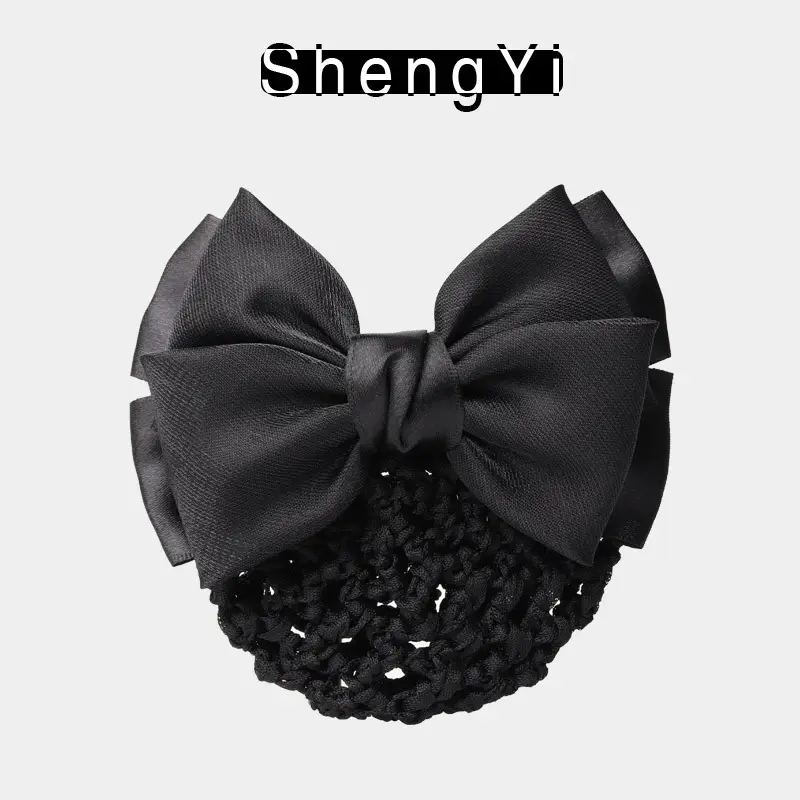 Pink Bow Hairnet for Women Hair Accessories - Image 3