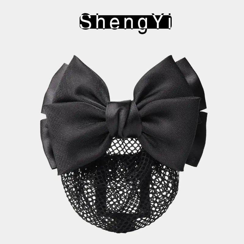 Pink Bow Hairnet for Women Hair Accessories - Image 4