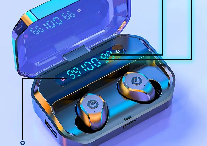 Bluetooth Wireless Headset with Digital Display & 3 Ear Tips — feature 19