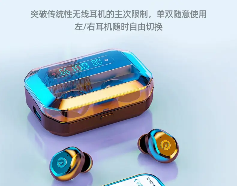 Bluetooth Wireless Headset with Digital Display & 3 Ear Tips — feature 8