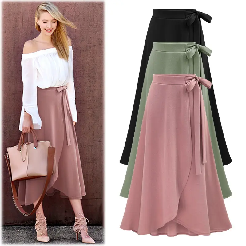 Women's High Waist Irregular Skirt Split Design - Image 5